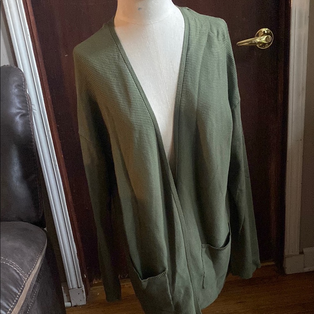 Olive Green Cardigan